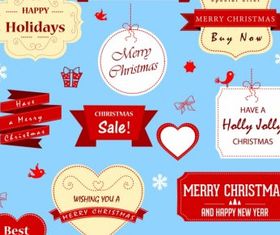 Christmas Labels vectors material