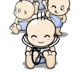 baby cartoon characters vector