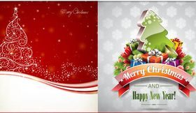Christmas Backgrounds 2 vectors graphics