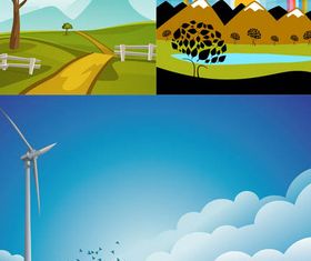 Nature Backgrounds 9 vector