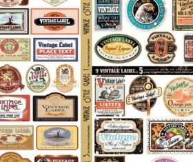 european retro label creative vector