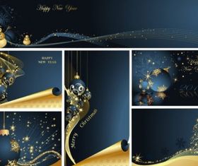 christmas luxury elements vector graphics