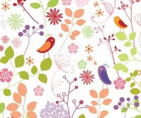 Floral pattern free design vector