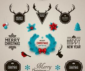 Christmas Different Symbols vector