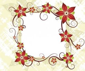 Silk Flower Design Card design vectors