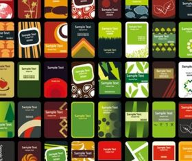 beautiful card template 01 vector set