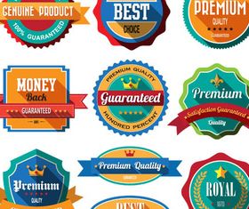 Shiny Retro Labels vector