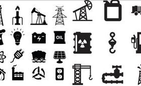 Black Oil Icons design vector