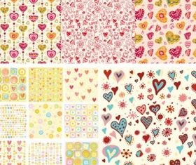 heart background art vector set