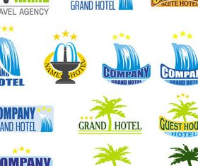 Stylish Hotel Logotypes vector
