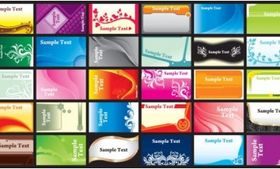 business card template 01 shiny vector