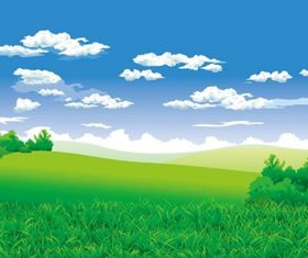 beautiful countryside scenery vector