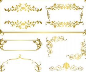 gold lace pattern 05 creative vector