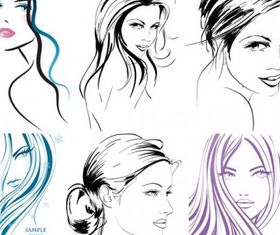 handpainted women vector