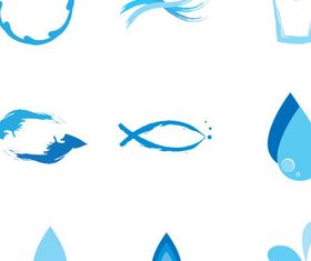 Water Symbols free vector