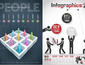 Infographics with People 2 vector
