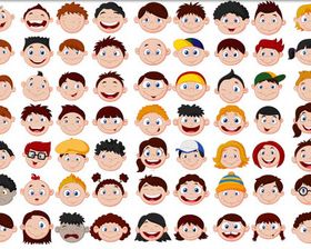 People Funny Faces vector
