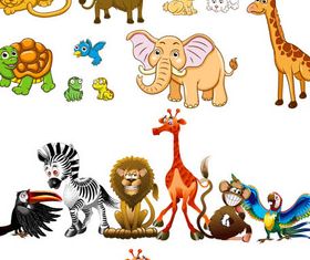 Cartoon Wild Animals vector