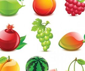 crystal fruit 2 vector graphic