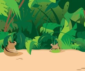 Jungle Plants vectors material