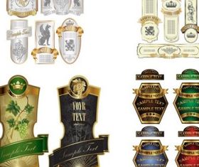 elegant wine label vector