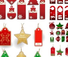 christmas sales discount tag Illustration vector