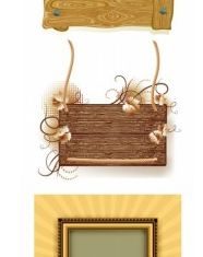 wood frame border clip art vector