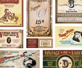 wine label collection 05 design vectors