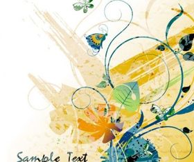 Watercolor Floral Background Vector