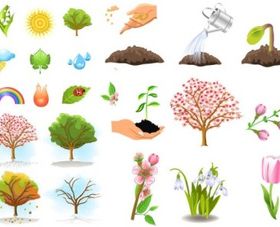 plant trees vectors graphics