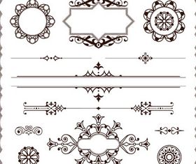 Ornament Borders Elements 19 vector