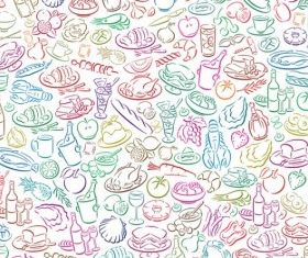 cute diet background shiny vector