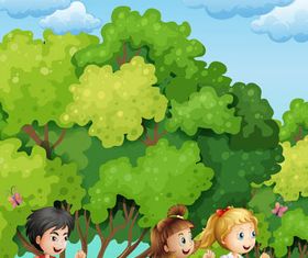 Backgrounds with Children vector