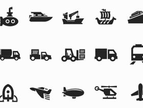 Transportation Icon Set vector
