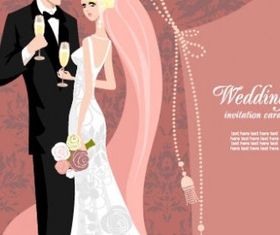 wedding card background 03 vector