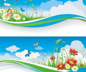 spring banner 01 vector