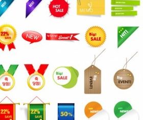 sales discount tag shiny vector