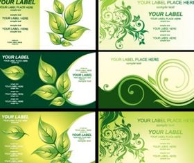 environmental theme card template 3 vectors material