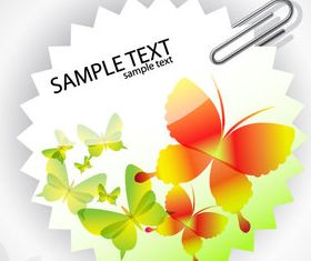 butterfly labels design vectors