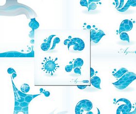 Different water logos vector material