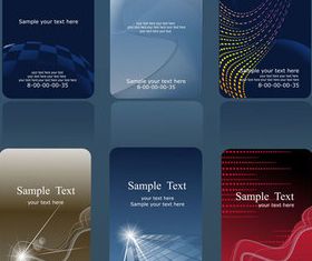 Business cards set vectors graphic