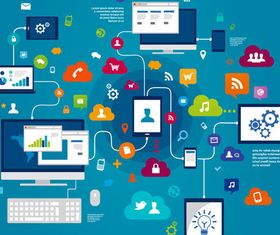 Network Backgrounds 6 vector