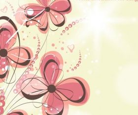 flowers illustration background pattern 04 vector