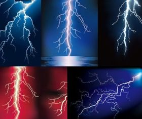 lightning set vector