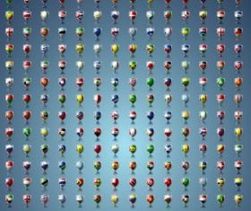 national flag icon vector design