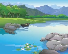 beautiful landscape 02 shiny vector