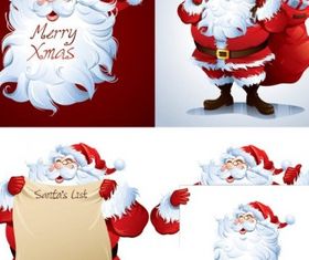 santclaus cartoon picture vectors material