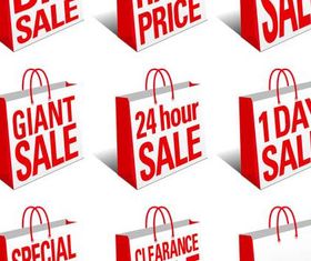 Sale Red Symbols vectors graphic