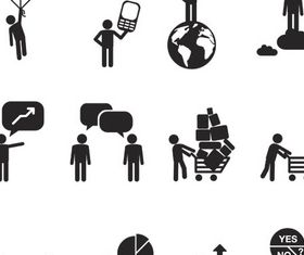Business People Icons 16 vector