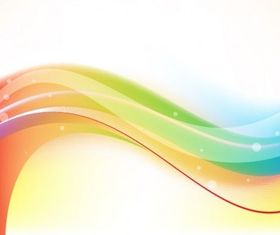 Abstract Colored Wave Background shiny vector